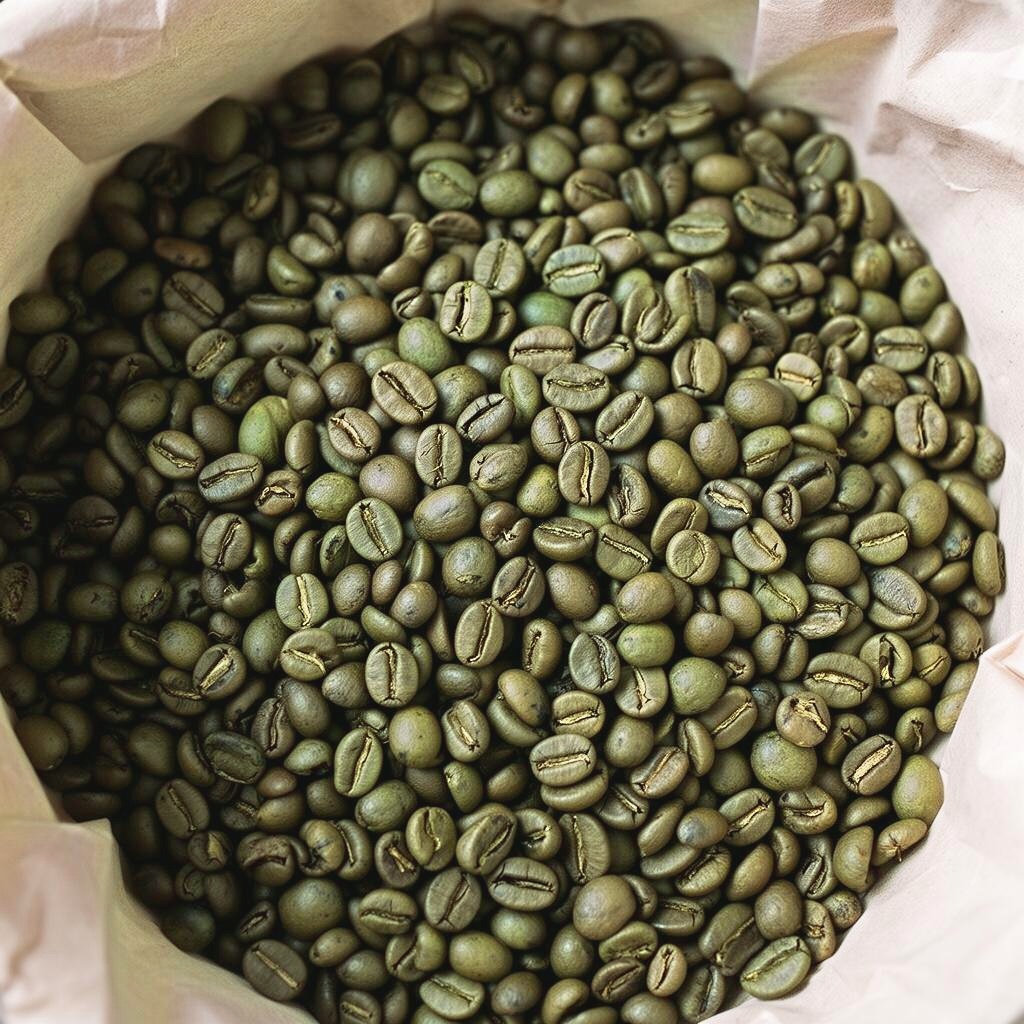 Single-origin Colombian green coffee