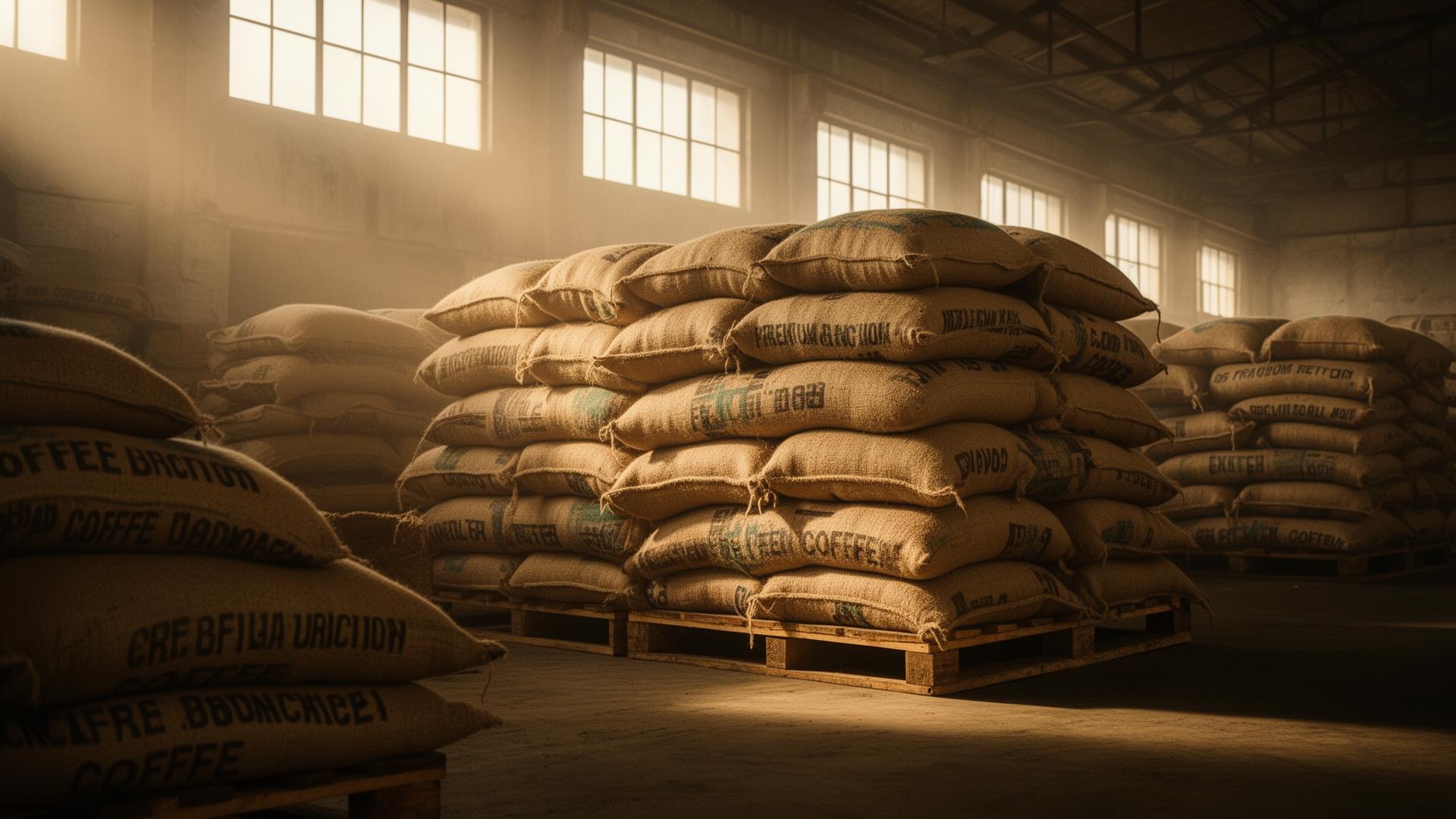 Quercus green coffee export warehouse